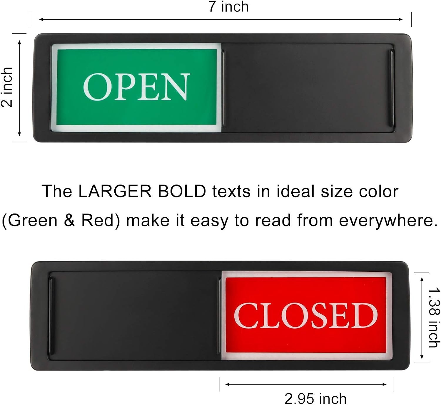 Stylish Open/Closed Sliding Door Sign for Businesses