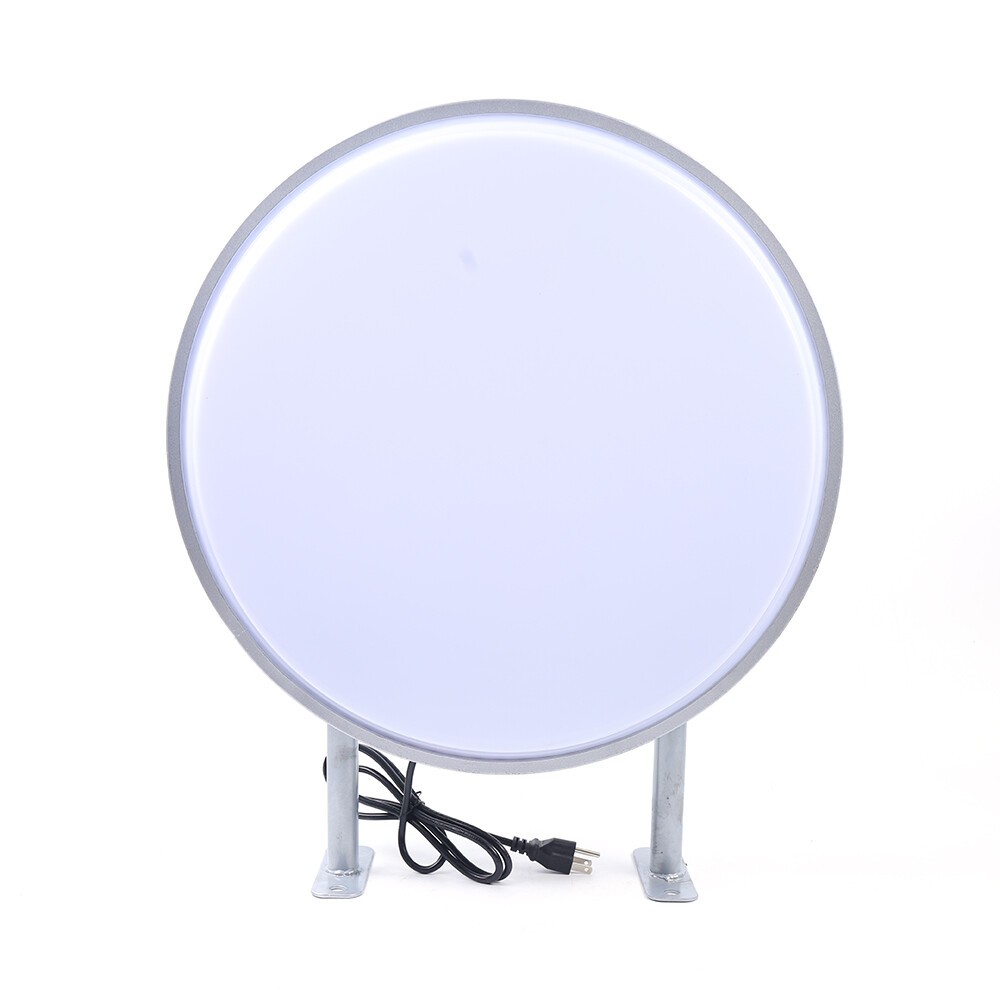 20&Prime; LED Double Sided Round Light Box Outdoor Sign Advertising Projecting Light