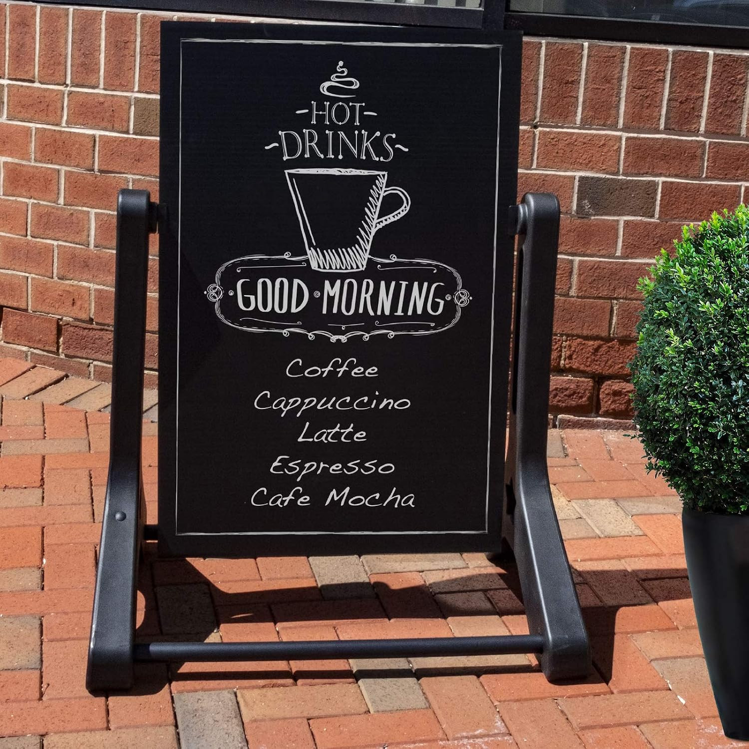 Swinging Changeable Message Sidewalk Sign: 24&Prime; X 36&Prime; Sign with 792 Pre-Cut Doubl