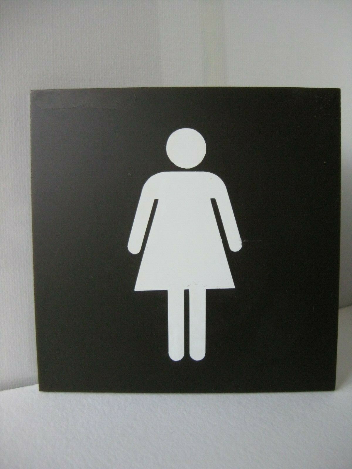 Men&rsquo;s Women&rsquo;s Toilet Rest Room Signage Brown White Universal Symbols 4&Prime; Acrylic