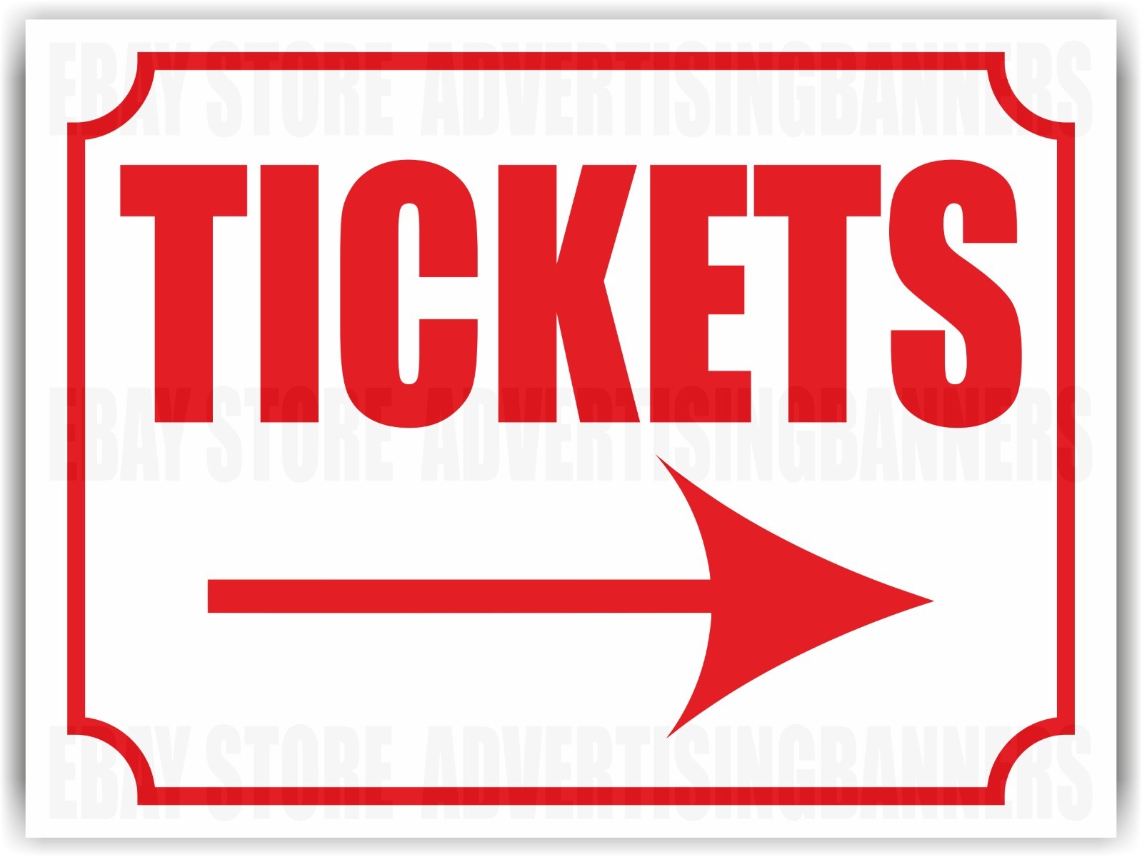 TICKETS Yard Sign With H-Stakes Raffle Event Rides LOTTERY SCRATCHERS Lotto