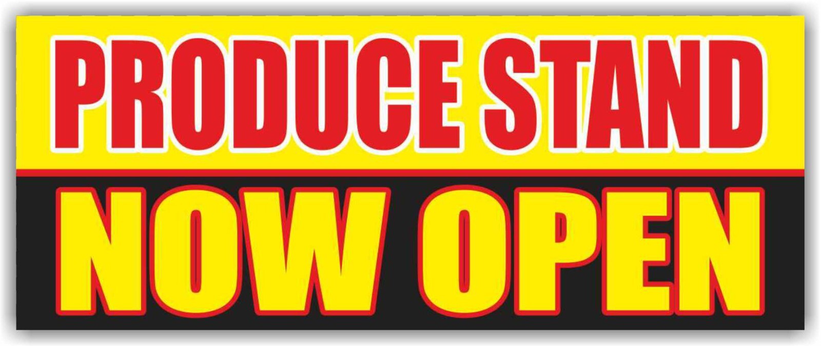 PRODUCE STAND NOW OPEN Advertising Banner Vinyl Mesh Sign Farm Vegetable Fruit
