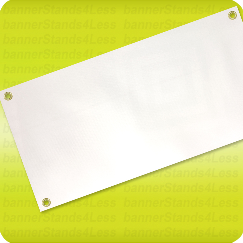 3×15&prime; Blank Vinyl Banner White 13oz Sign with Grommets