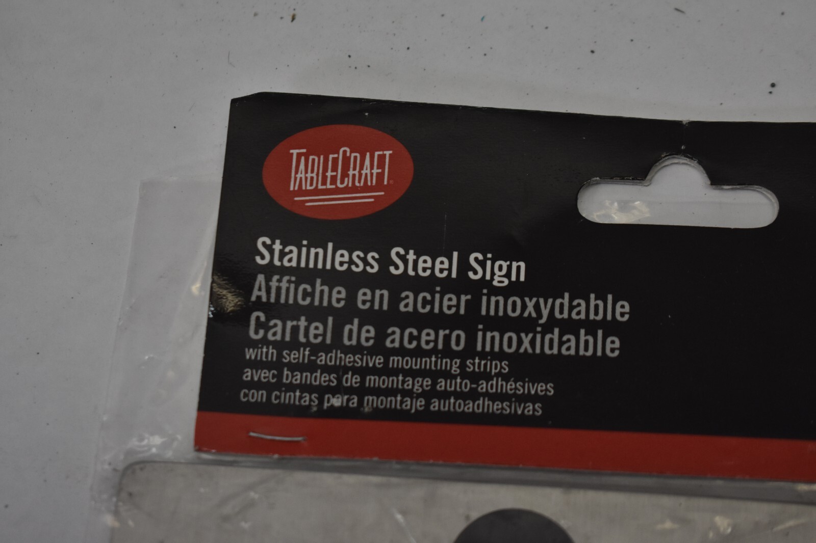 Lot of 3 TableCraft B10 Mens Restroom Signs Stainless Steel 5&Prime; x 5&Prime; Lightweight