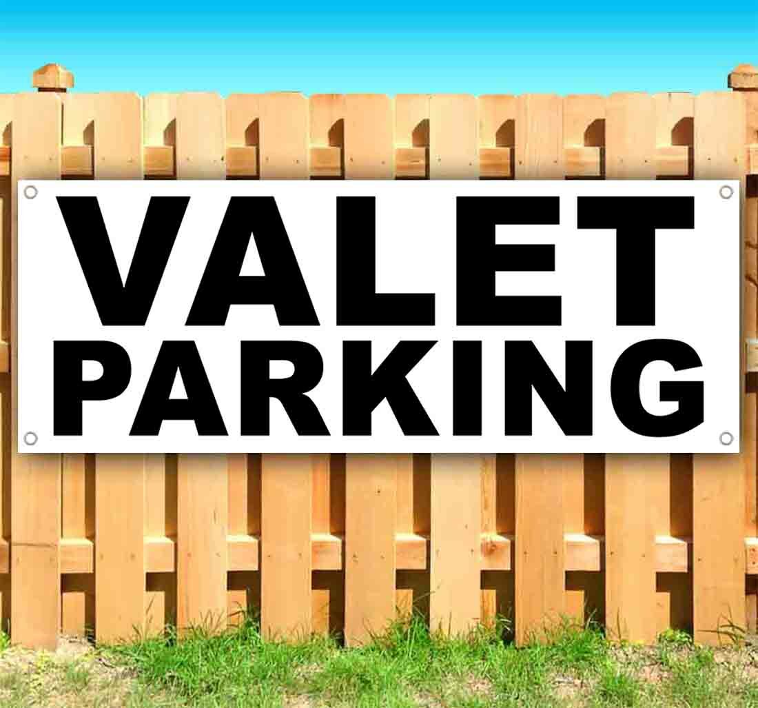 VALET PARKING Advertising Vinyl Banner Flag Sign Many Sizes