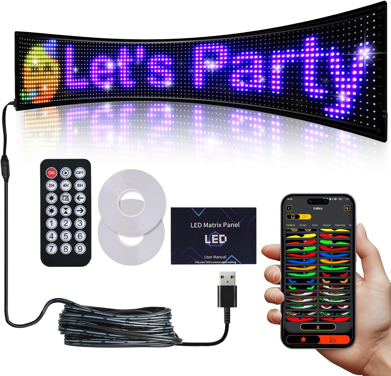 Large Programmable LED Scrolling Sign with App Control for Store Advertising
