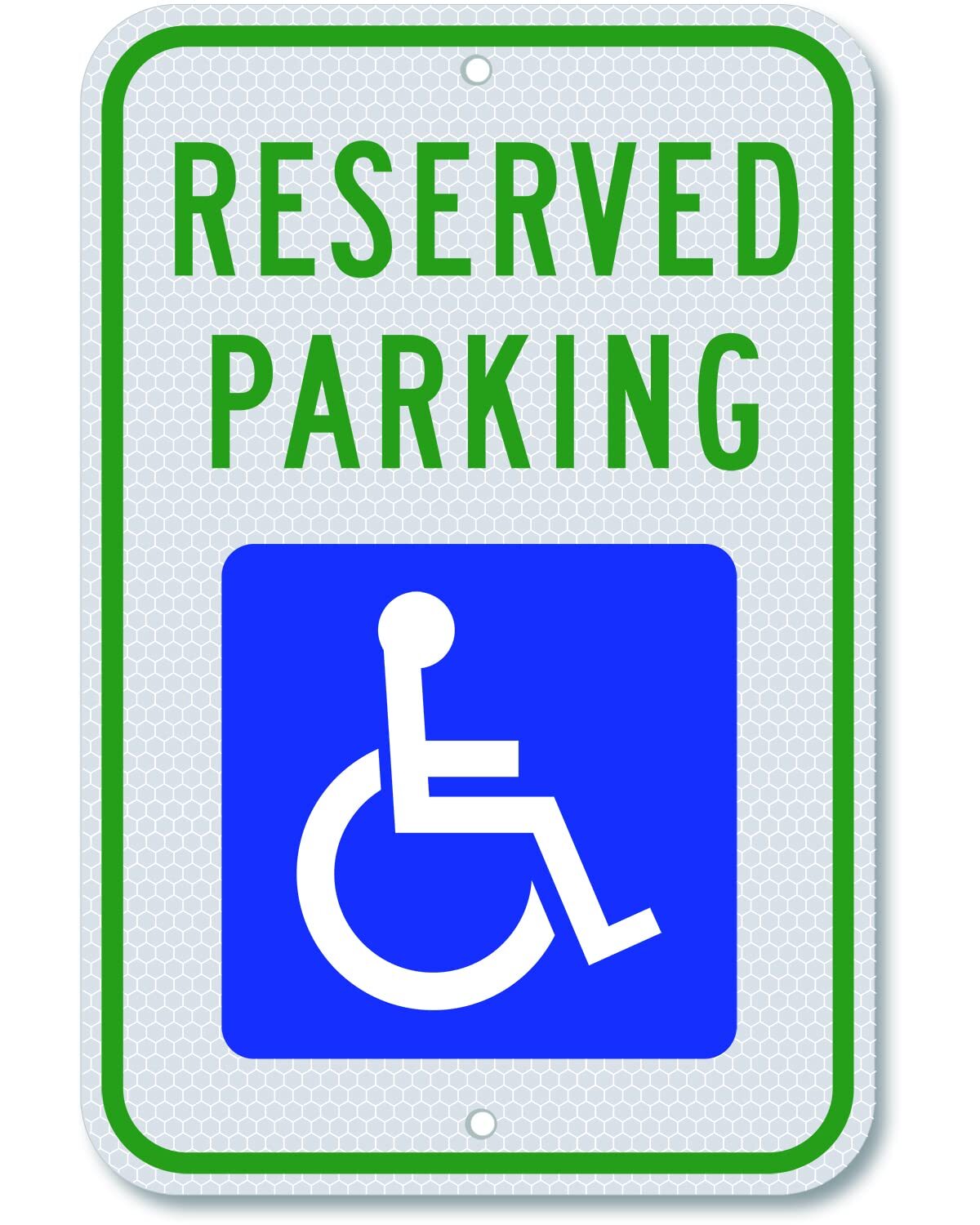 Handicap Parking Sign – 18 x 12 Inch Aluminum With ADA Accessibility Symbol