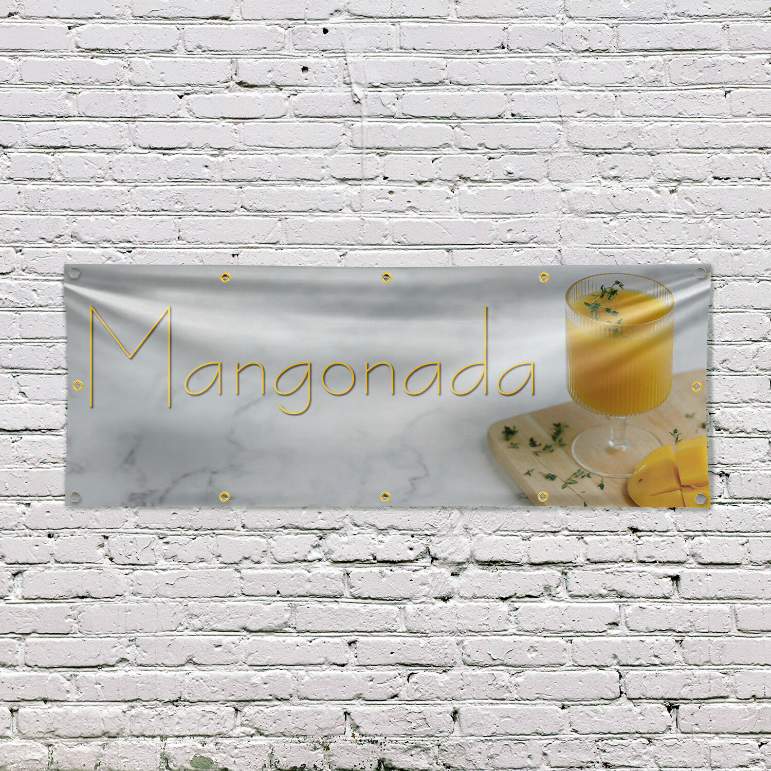 Mangonada 13 oz Vinyl Banner Sign with Metal Grommets Heavy-Duty Single-Sided