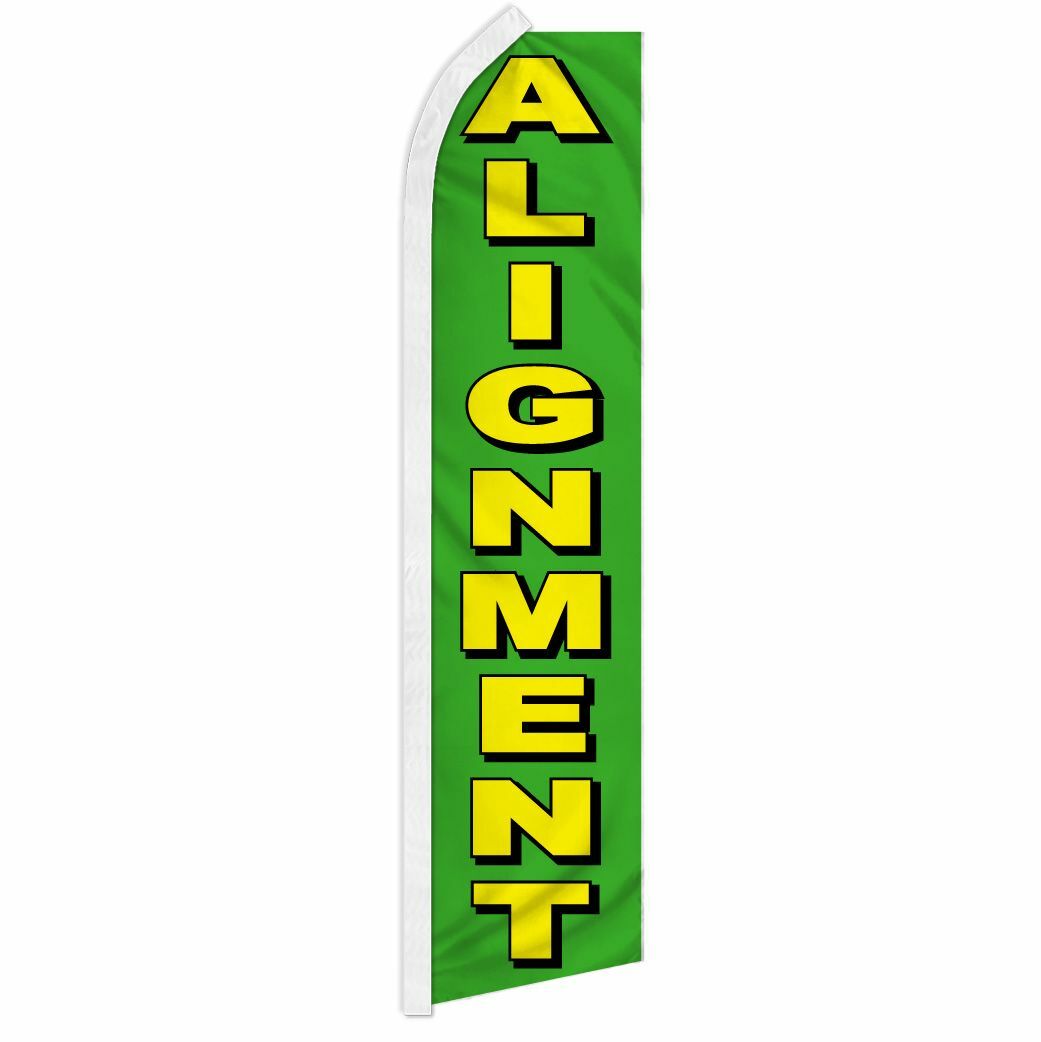 « ALIGNMENT » advertising super flag swooper banner business sign green