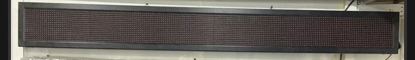 P10 outdoor single red display led billboard 200*20cm