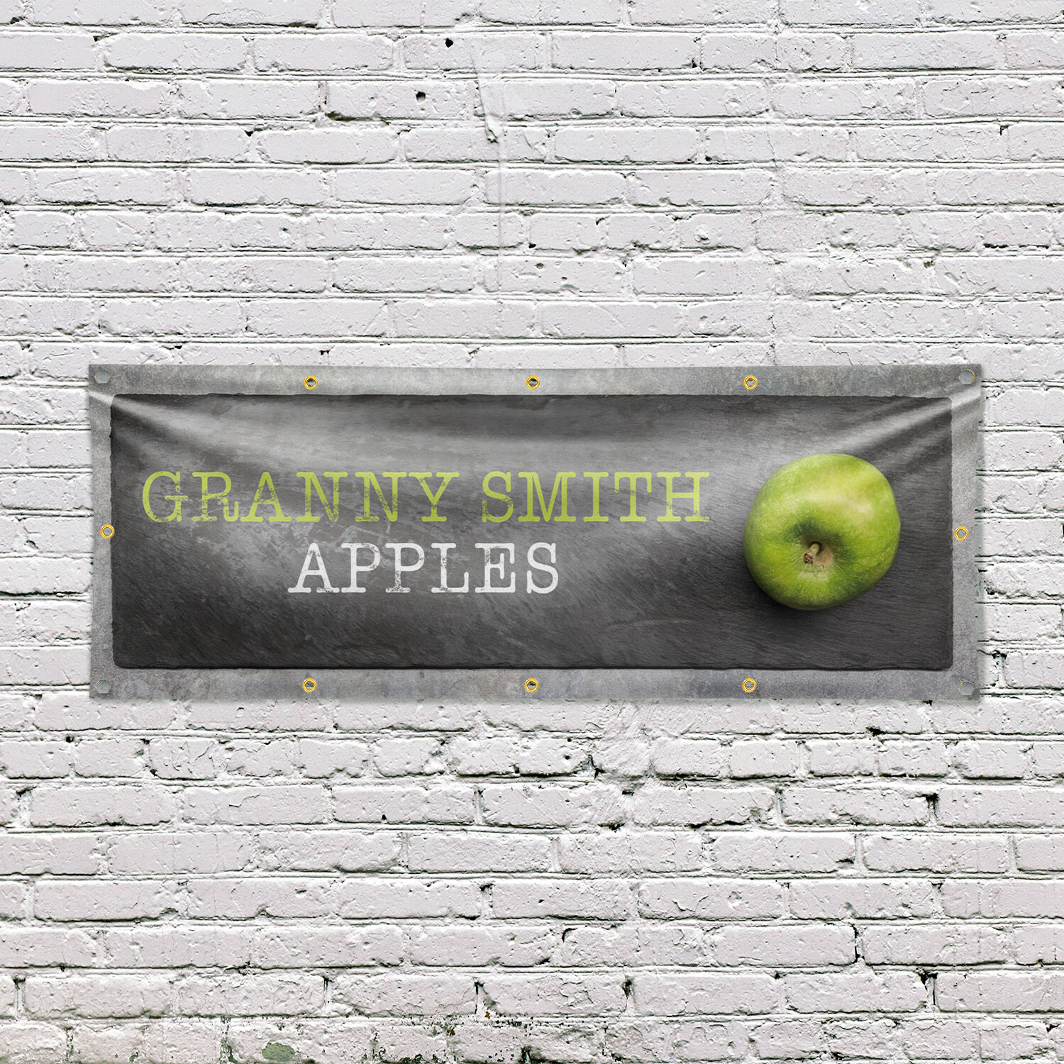 Granny Smith Apples Vinyl Banner Sign with Metal Grommets Heavy-Duty