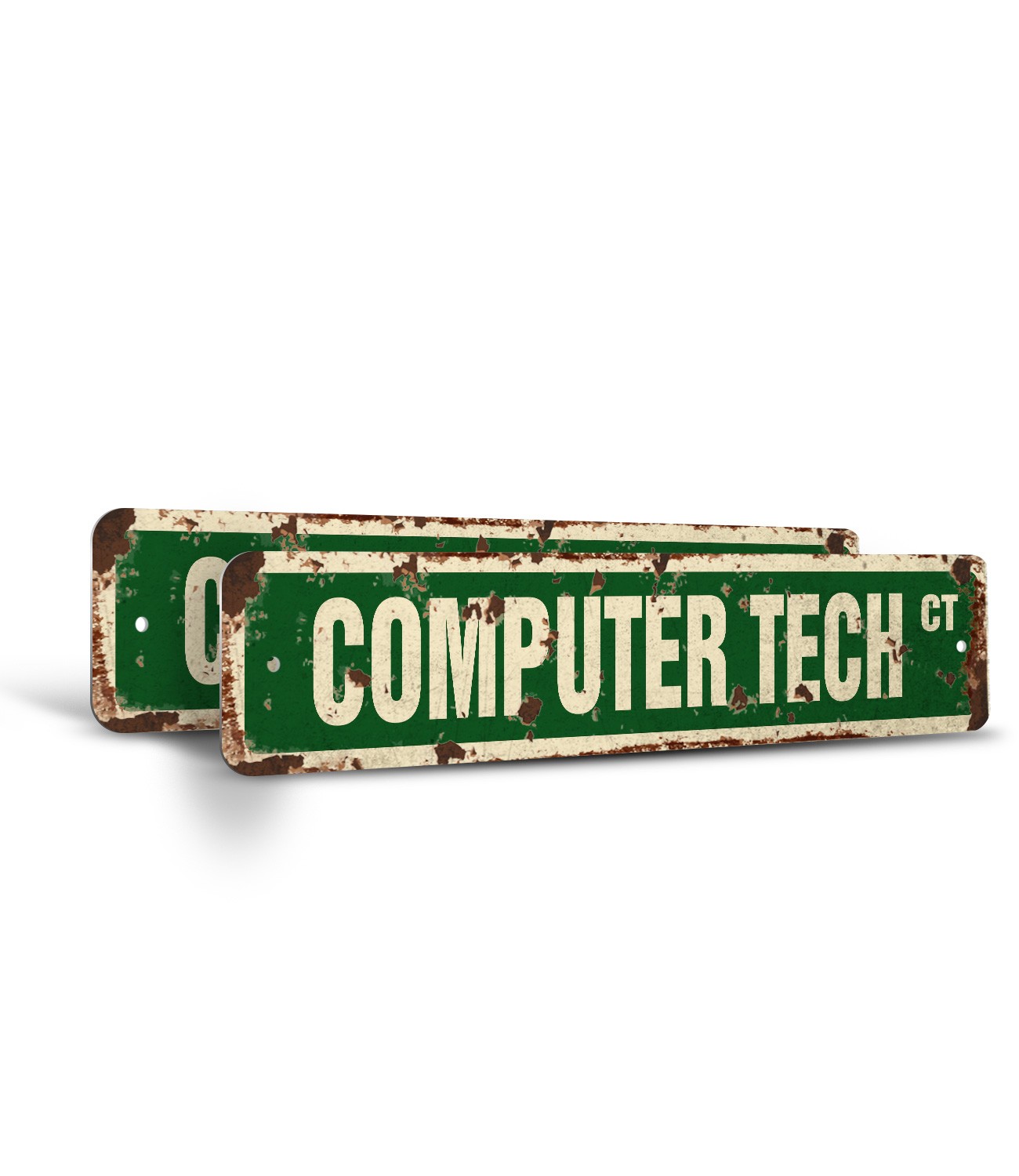 COMPUTER TECH Vintage Style Street Sign Metal Road Sign geek repair fix apple pc