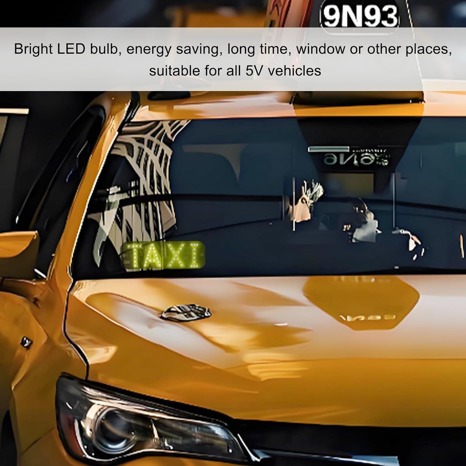 Taxi LED Sign Decor, 5V USB Bright Taxi Led Windscreen Cab Indicator Lamp Signal
