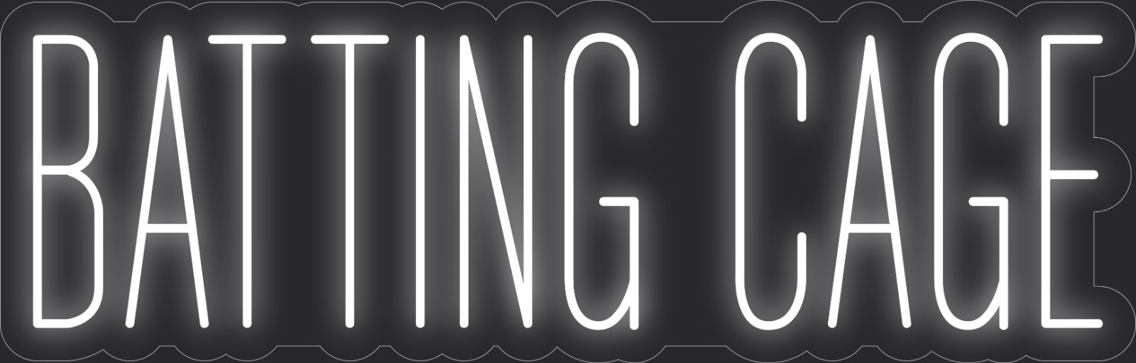 Batting cage Neon LED Sign Business Wall Decor Lighted Store Sign 36 x 11 in.