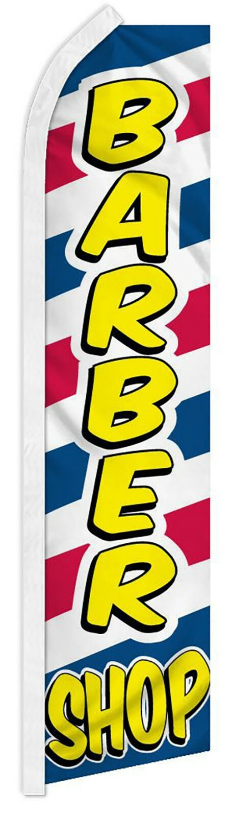 2 Pack Barber Shop Letters 2.5&rsquo;x11.5&prime; Advertising Polyester Swooper Super Flag