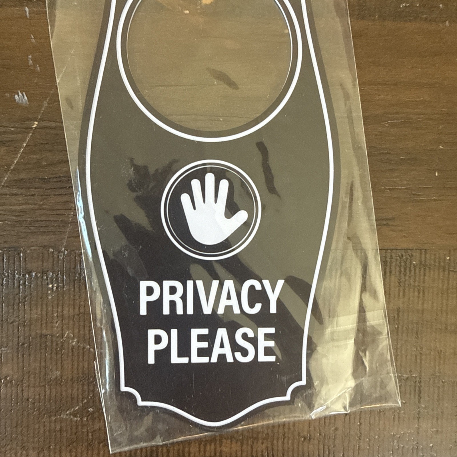 Signs ByLITA Privacy Please Door Hanger – Dark Brown, 4&Prime; x 8&Prime;
