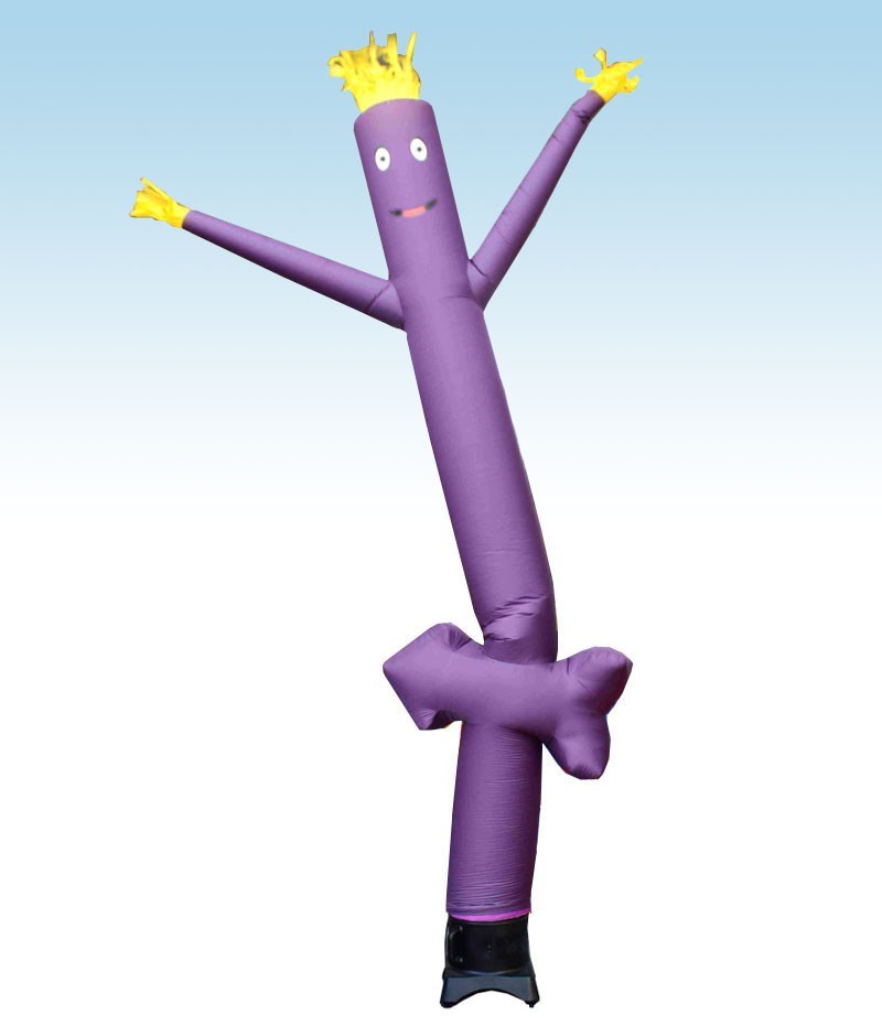 Advertising Inflatable Tube Man 12ft Purple Arrow Blow Up Wavy Flailing w Blower