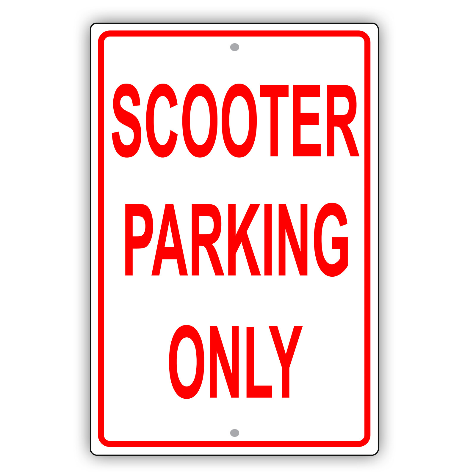 Scooter Parking Only Reserved Electric Bike Parking Notice Aluminum Metal Sign