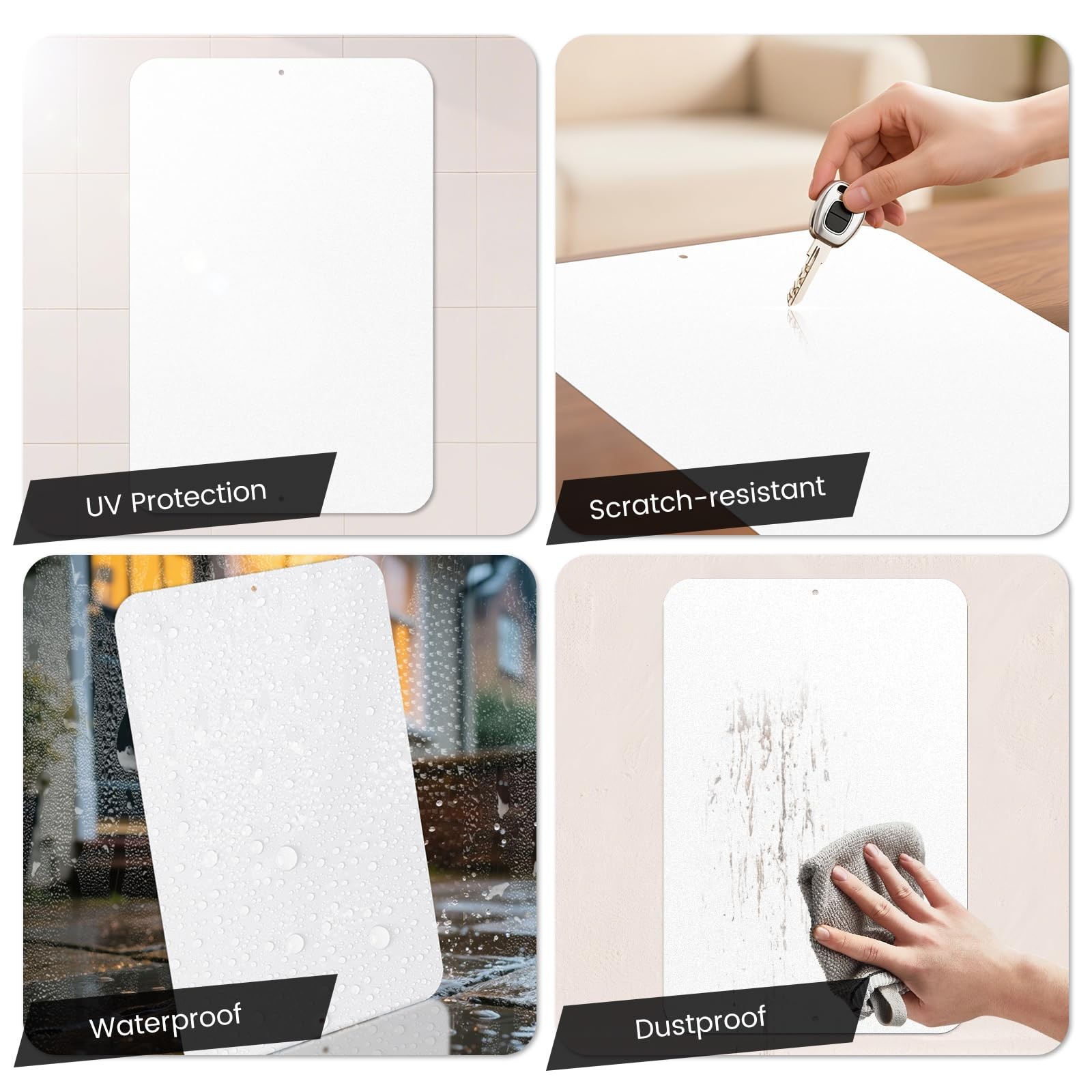 18&Prime; x 12&Prime; Blank Metal Sign Reflective Write-on Aluminum Blank White for Craft…