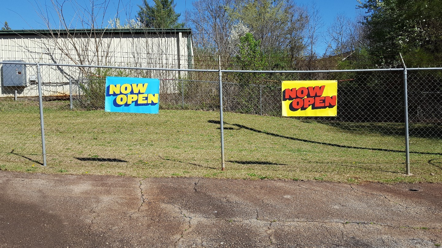 NOW OPEN Banner Sign Display Store Shop Restaurant Pawn Boutique Comic Arena NEW