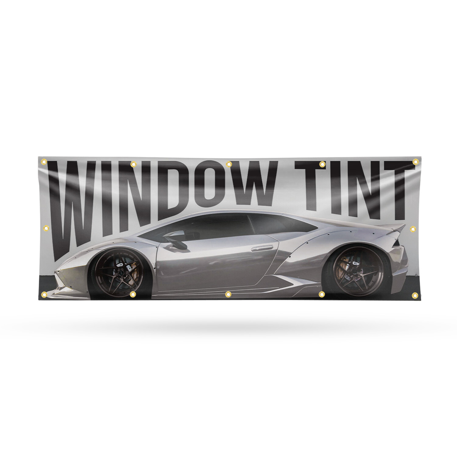 Window Tint 13 oz Vinyl Banner Sign with Metal Grommets Heavy-Duty Single-Sided