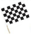 Checker Racing 5 1/2&Prime;x7&Prime; Hand Flag Sign (Pack of 100)