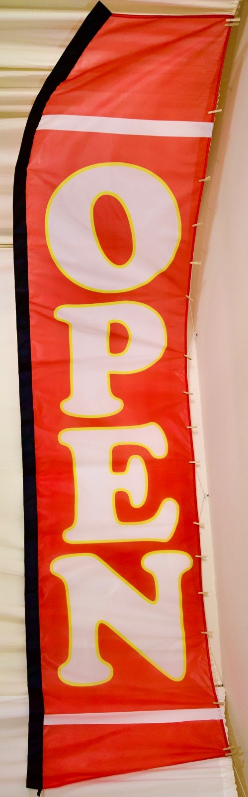 Extra Large Promotional Banner, Convex Bow Flag, Bow outward along the Tap Edge