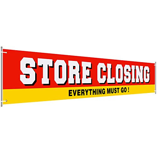 Large Store Closing Sign Banner Everything Must Go Advertising Banner Going