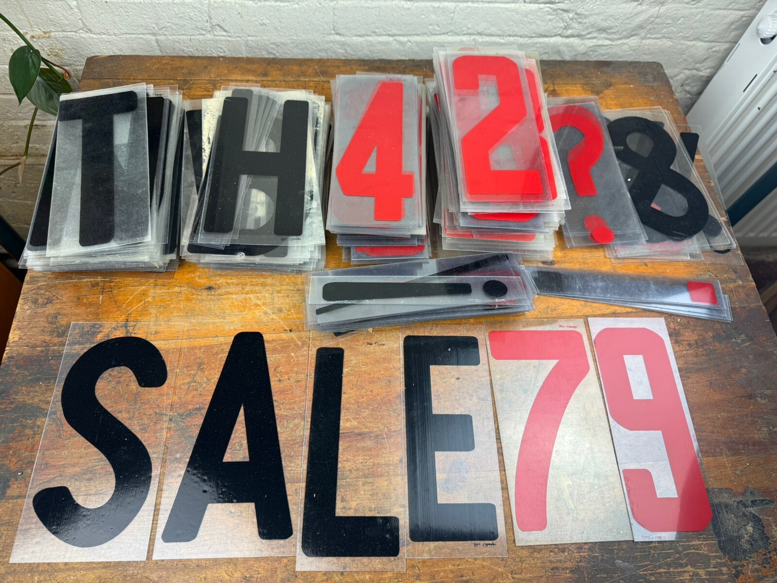 466 Flex Change LETTERS, NUMBERS, PUNCTUATION ~ 8 7/8&Prime;H, Sandwich Board, Cafe