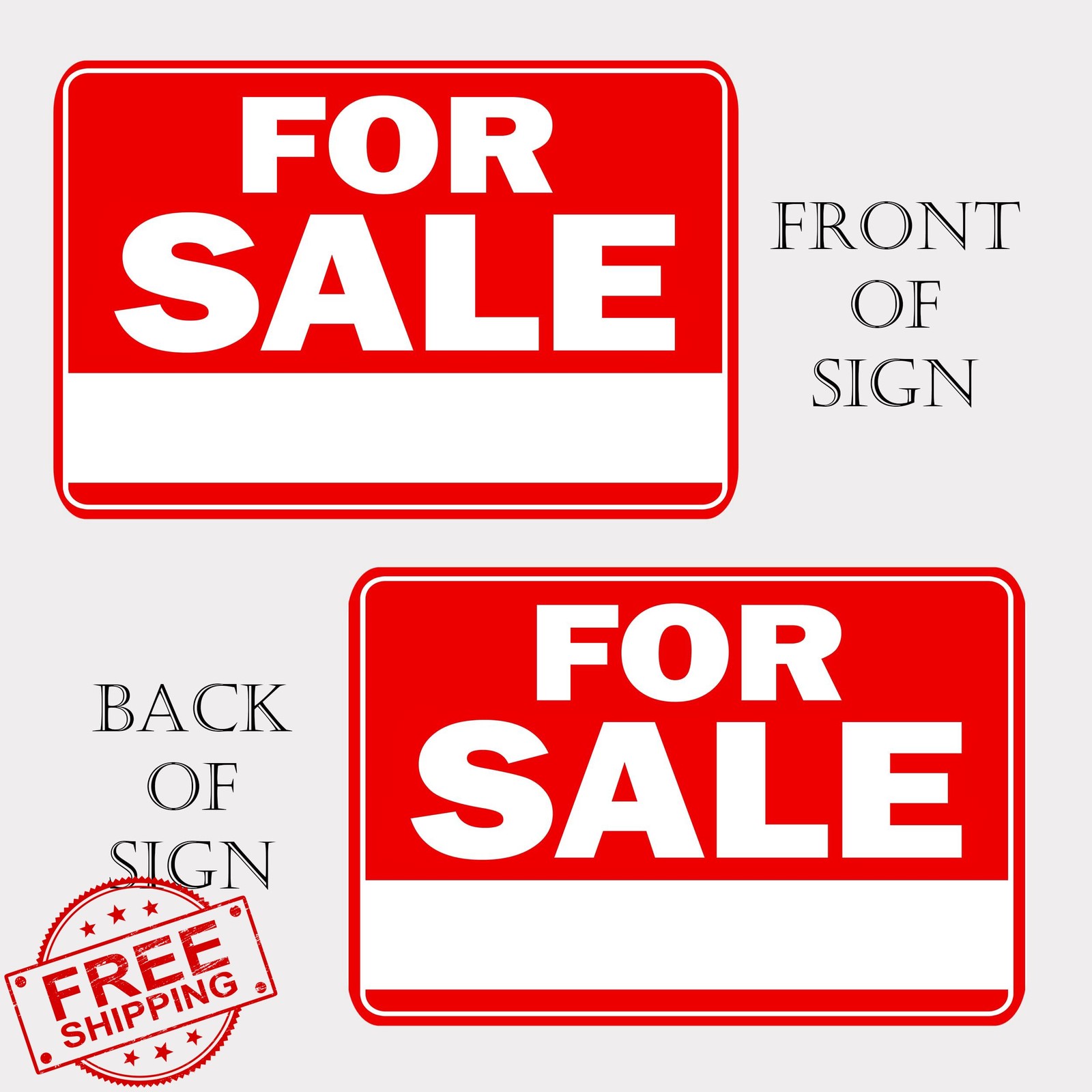 Rogue River Tactical Yard Sign, For Sale, Double Sided w/Stake Red
