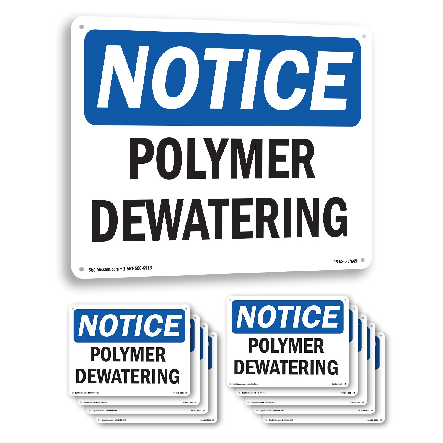 Polymer Dewatering OSHA Notice Sign Metal, Plastic, Or Decal – 5 or 10 Pack