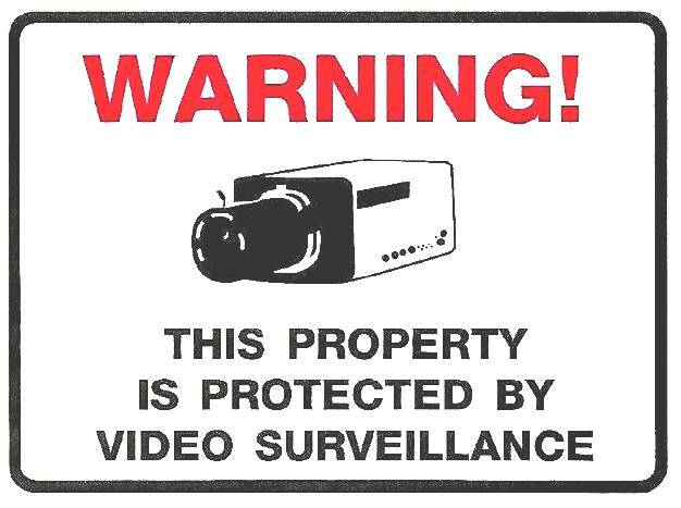 WHOLESALE BULK SECURITY VIDEO CAMERA WARNING STICKER LOT FOR HOME PARTY STORE