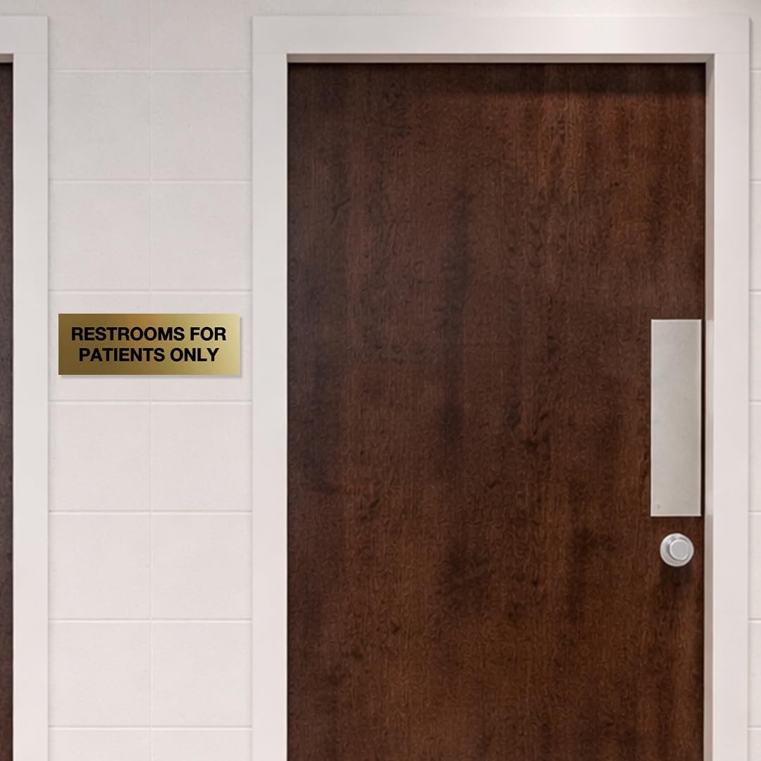 Basic Restrooms For Patients Only Sign