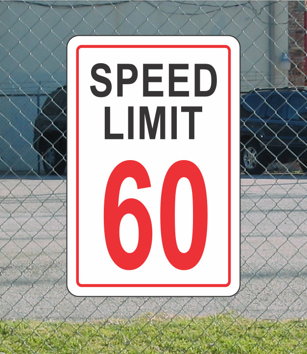 RED Speed Limit 60 Metal Sign for Street Road Highway Parking Lot 12&Prime;x18&Prime; mph