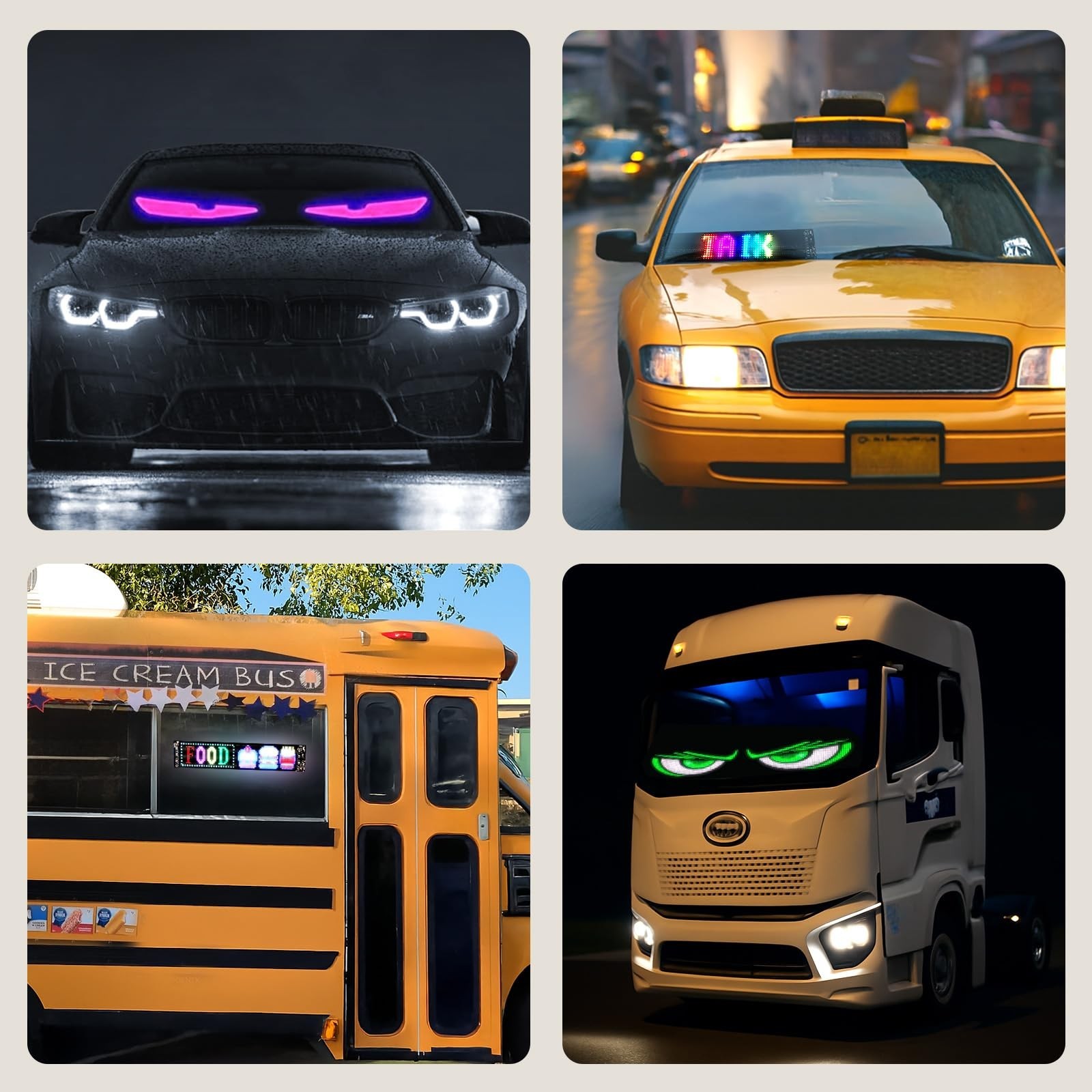 24 »x5 » Bluetooth Programmable LED Sign – Custom Scrolling Text, Timer, IP65 Wa
