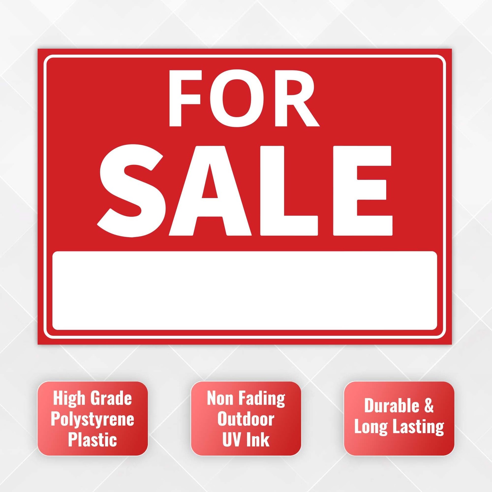 2 Piece Car For Sale Signs 14 x 10 Inch Polystyrene Weatherproof