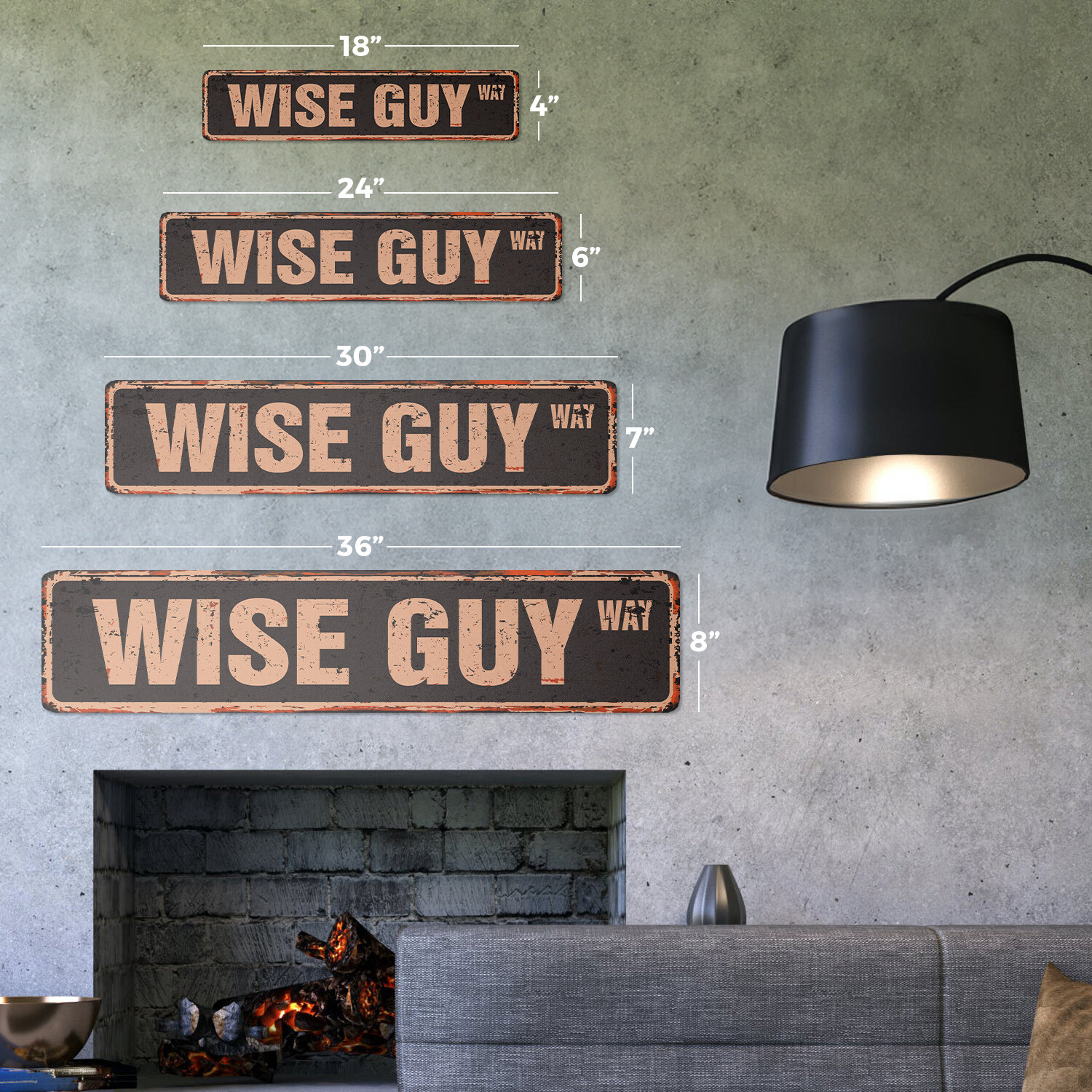 WISE GUY Vintage Street Sign Metal Plastic hood mob gang mafia gangster