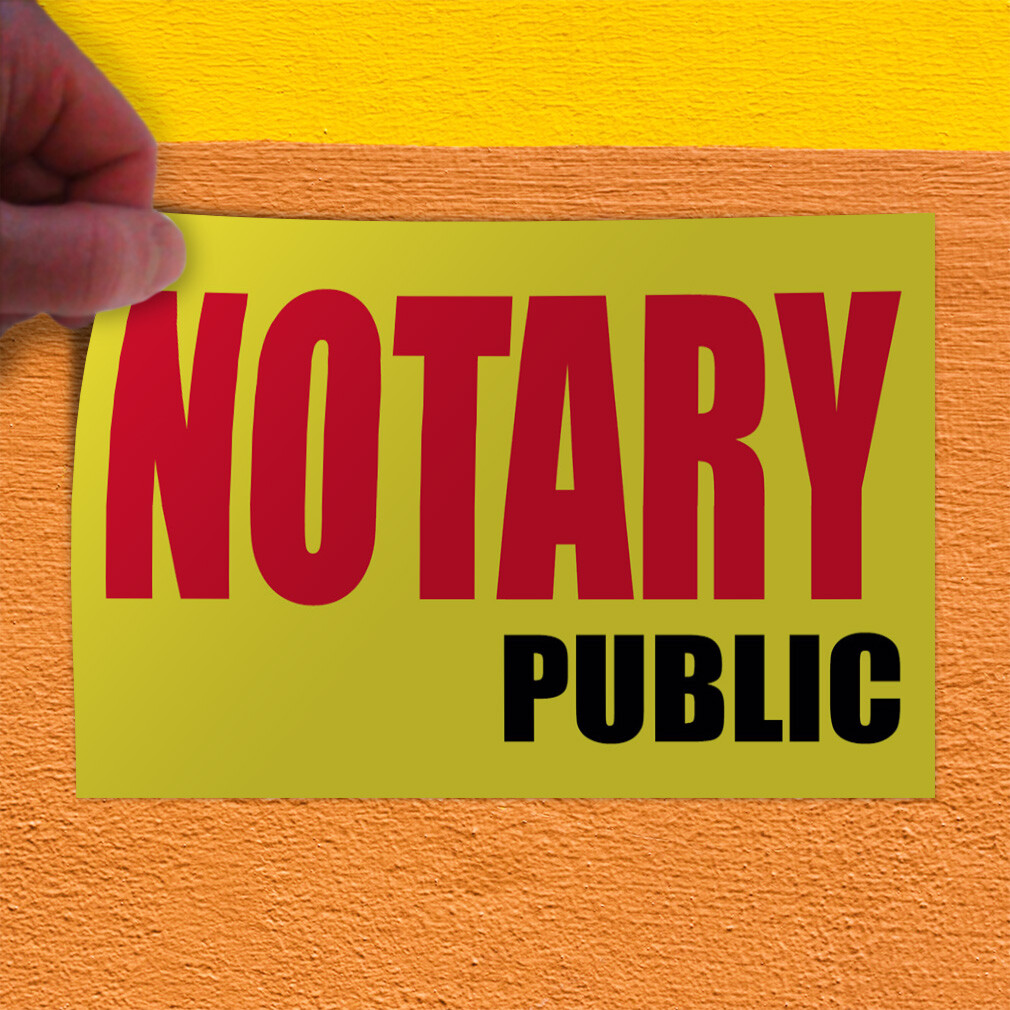 Decal Stickers Notary Public Promotion Business A Vinyl Store Sign Label