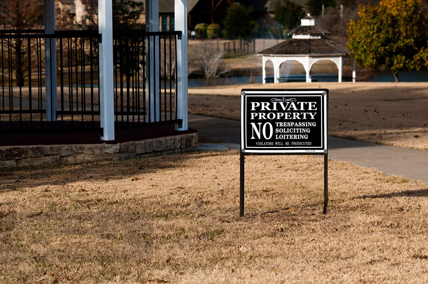 Private Property No Trespassing Aluminum Sign – UV Printed, Durable 14×10 inc…