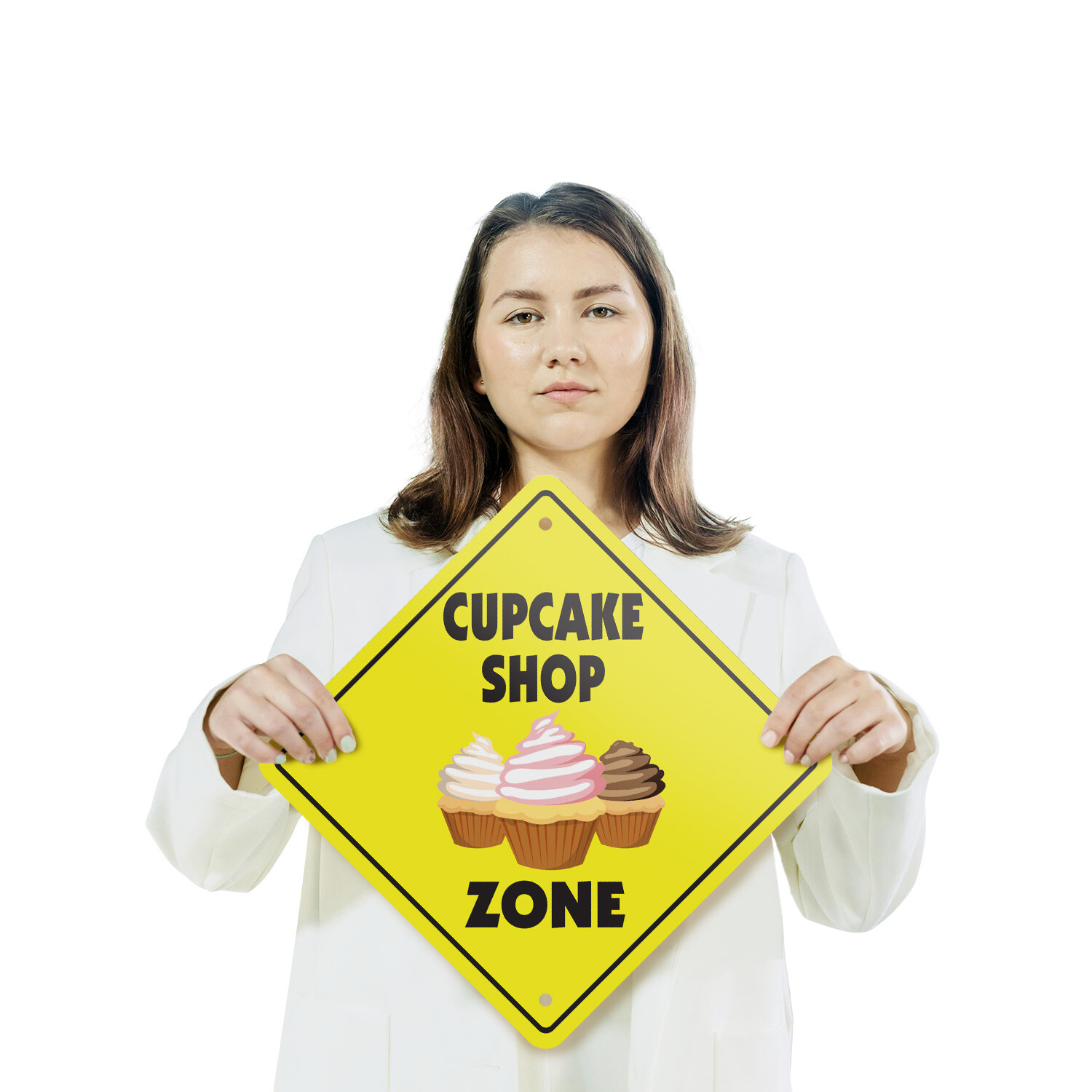 Cupcake Shop Plastic Street Sign Crossing Xing Gift Novelty Funny