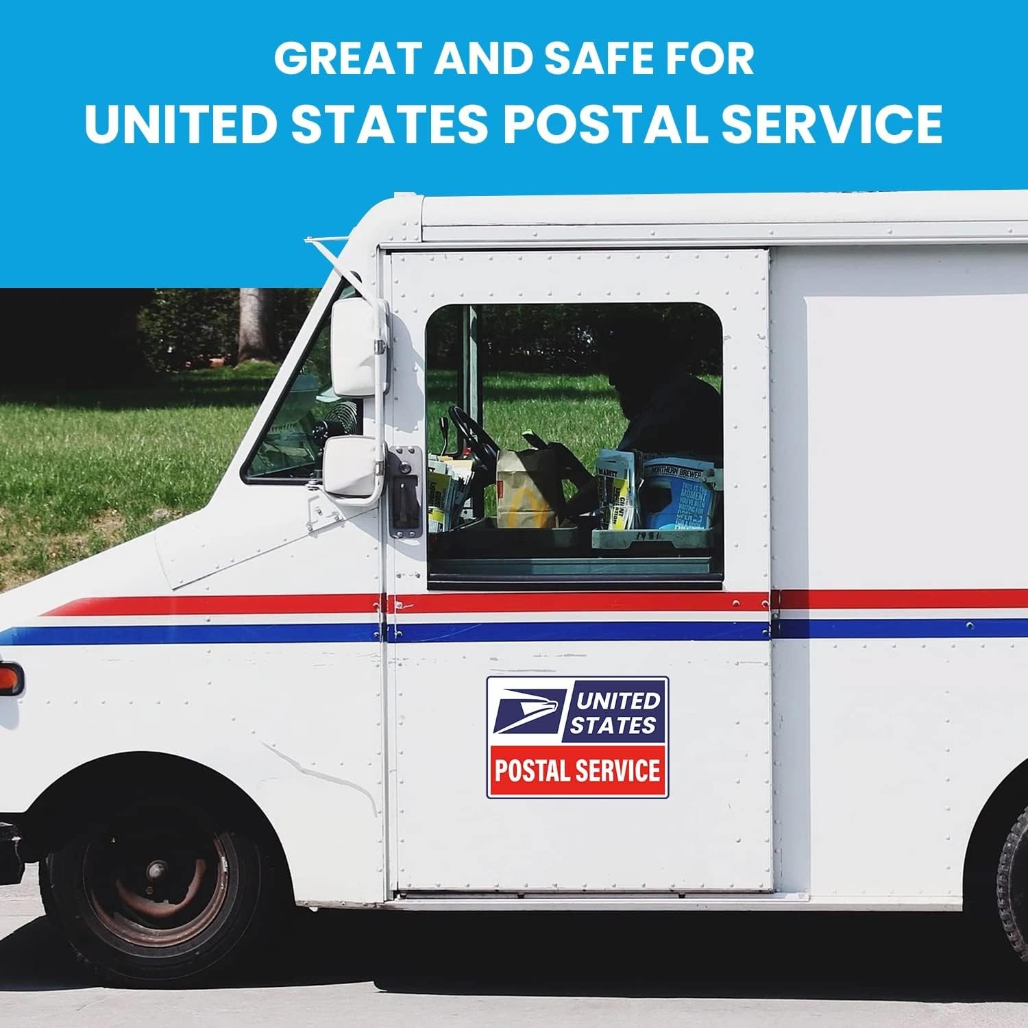 Car Magnets Postal,Heavy Duty U.S. Reflective Mail Delivery Driver Magnetic Sign