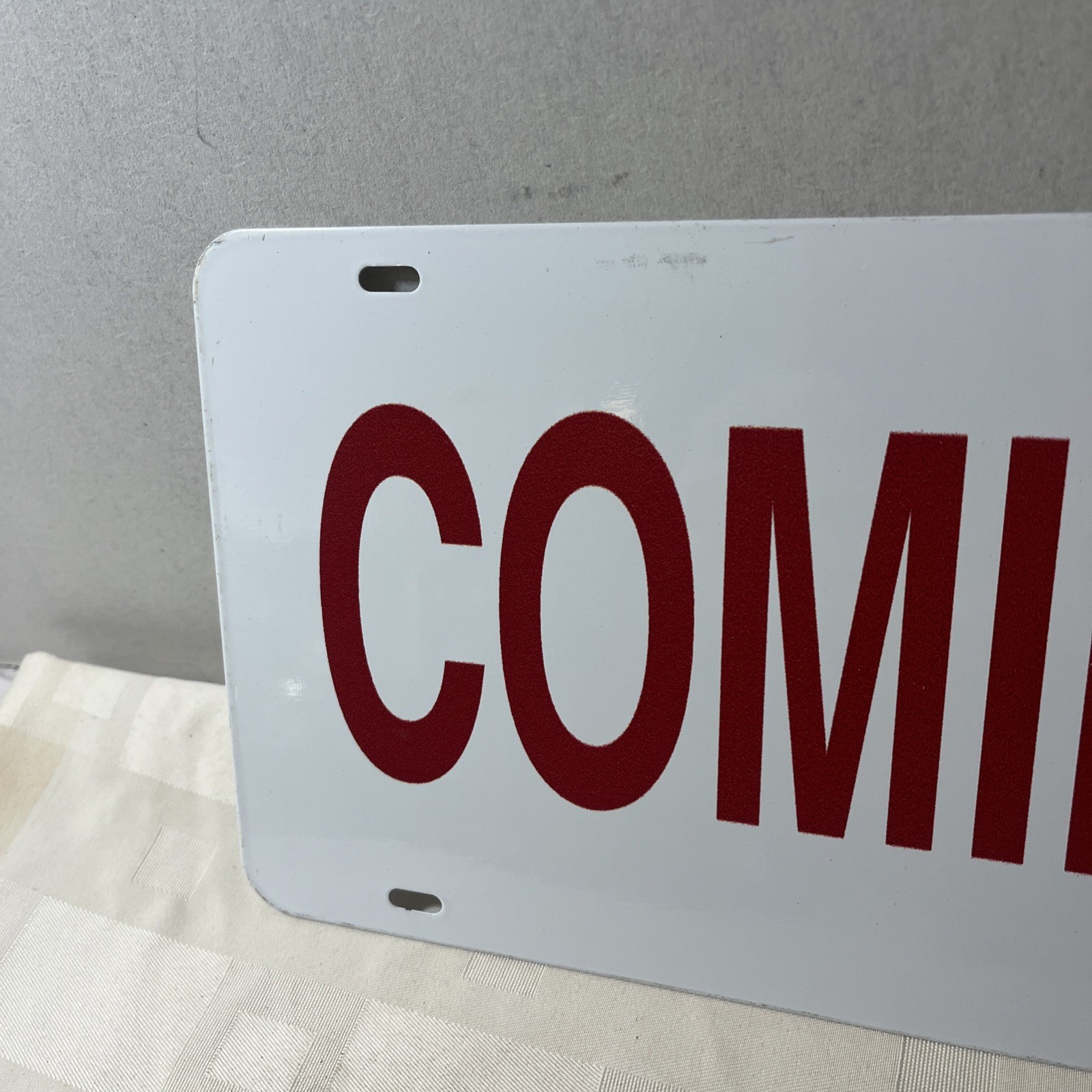 Double Sided Real Estate Metal Sign 18” X 6” Coming Soon Nice Shape