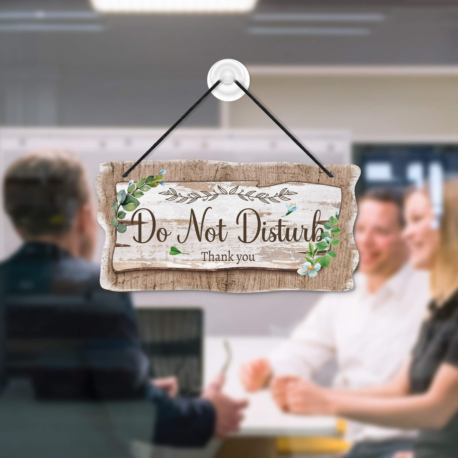 Welcome Please Knock Office Door Signs, PVC Do Not Disturb Door Hanger Sign, …