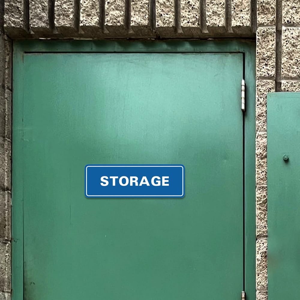 Standard Storage Door Wall Sign Black Medium 1 Pack Office Warehouse Decor
