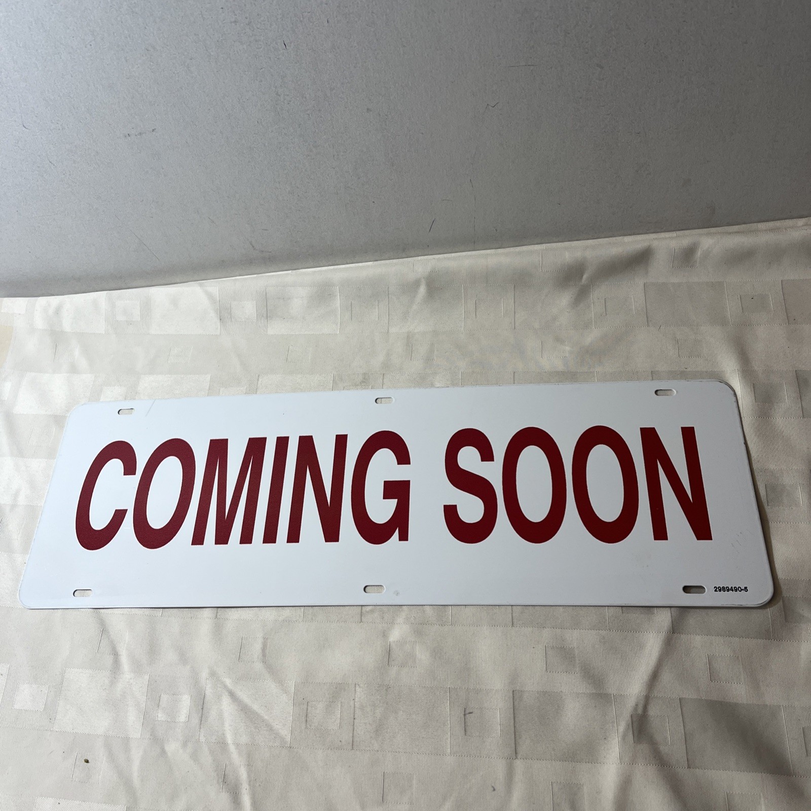 Double Sided Real Estate Metal Sign 18” X 6” Coming Soon Nice Shape