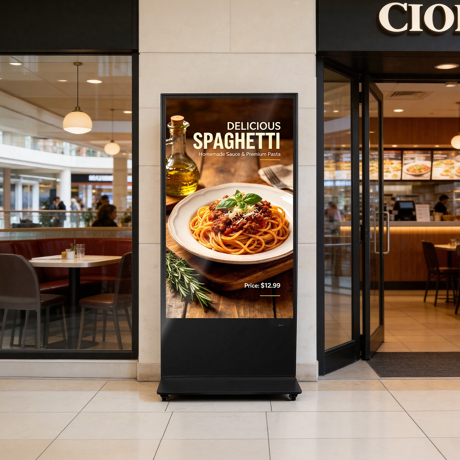 Uimoso 65 in Indoor Digital Signage Floor Stand with 4K Display