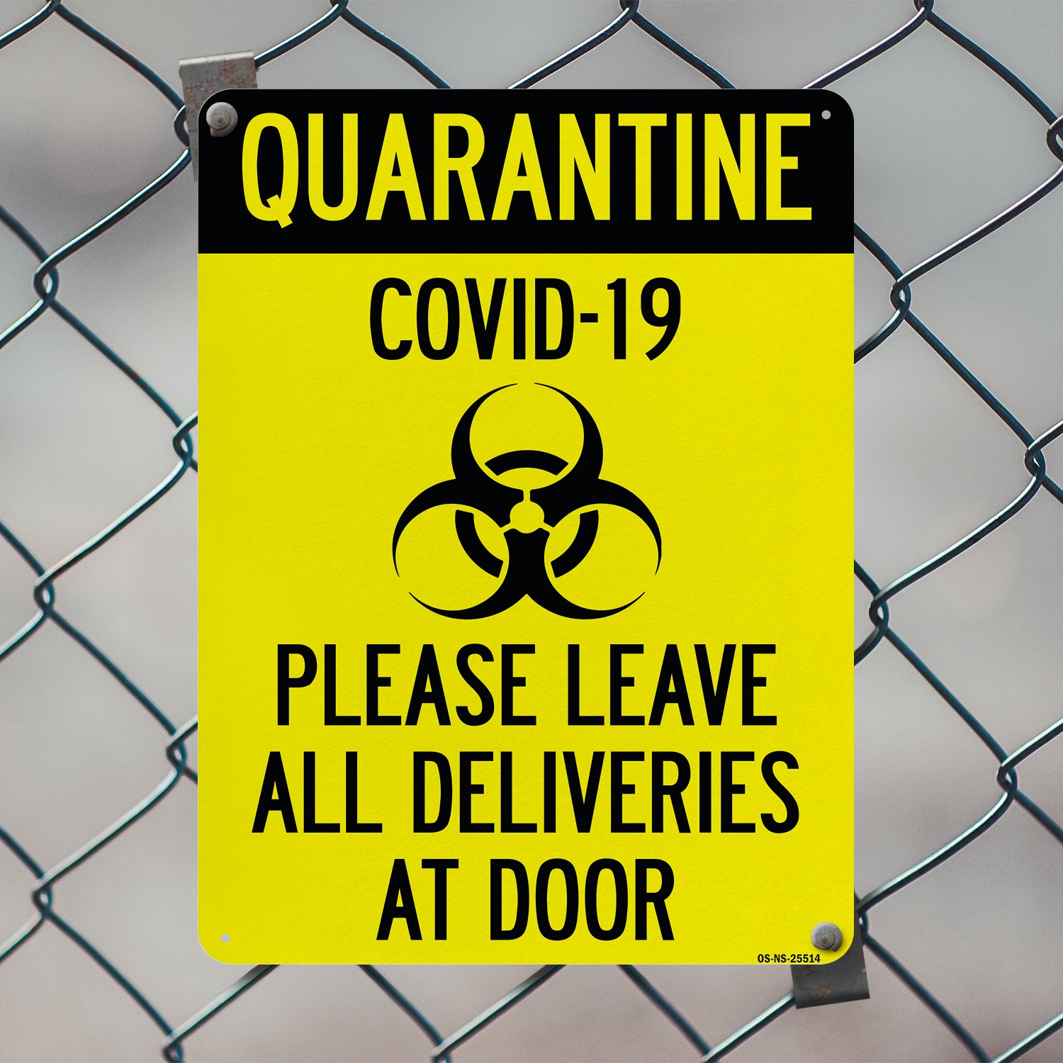 Quarantine Please Leave All Deliveries At Door Public Safety Sign 5 or 10 Pack