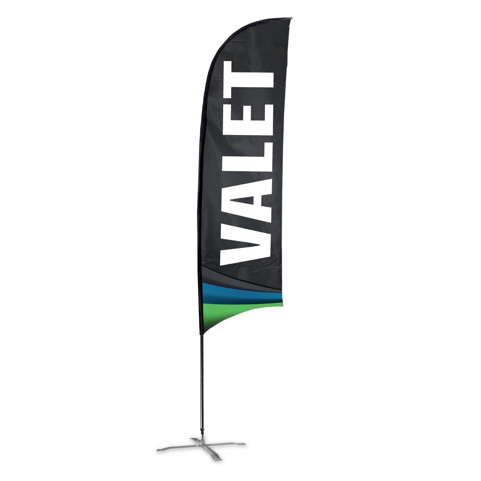 12-Foot Valet Feather Flag Kit – Single-Sided, Full-Color Print