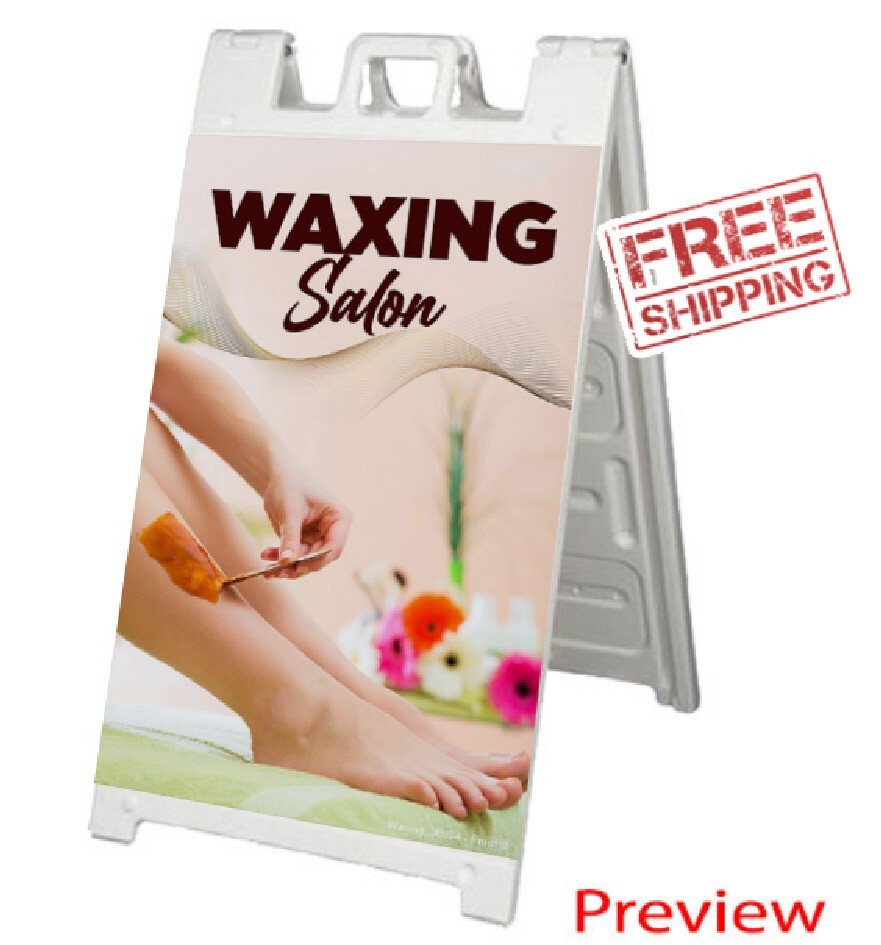 SideWalk Sign & 2 Plastic Sign Panels 24 »x36 » Custom Printed Your Text & Logos