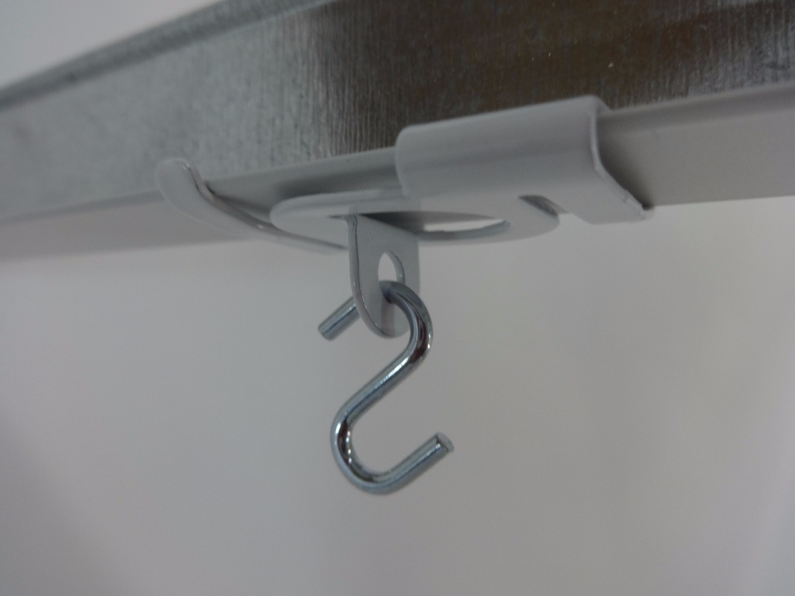 12 Qty. Metal Twist Ceiling Clip Display Hooks Tile Grid Hinged Track